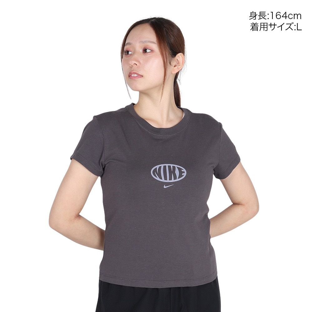 ナイキ（NIKE）（レディース）スポーツウェア チル ニット MD クロップ 半袖 Tシャツ IB7567-254