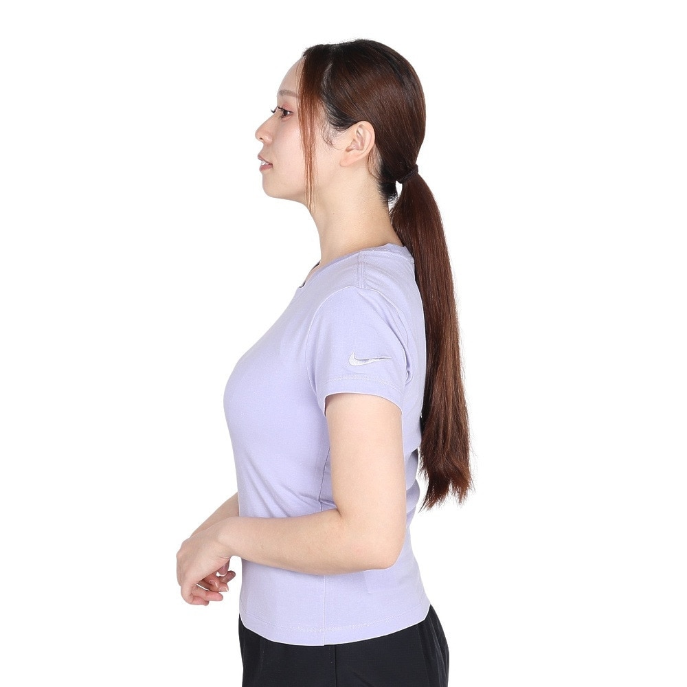 ナイキ（NIKE）（レディース）スポーツウェア チル ニット MD クロップ 半袖Tシャツ IB7567-599