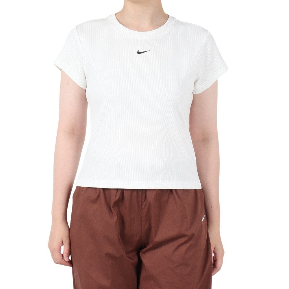 ナイキ（NIKE）（レディース）NSW リブ タイツ 半袖Tシャツ HV4995-100