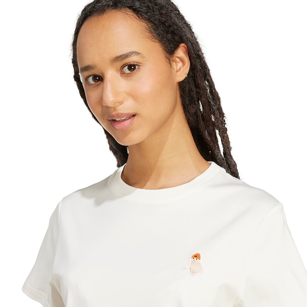 アディダス（adidas）（レディース）キャット パッチ グラフィック 半袖Tシャツ JVJ25-JV8515