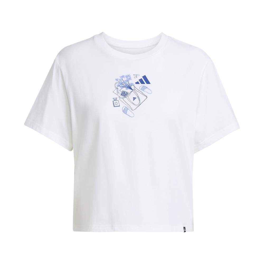 アディダス（adidas）（レディース）ミニグラフィックTシャツ JVJ06-JM4386
