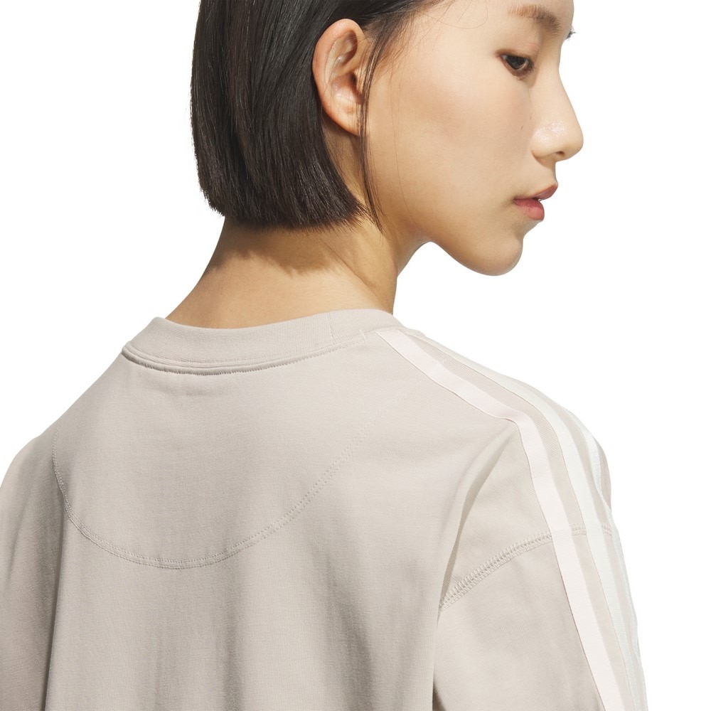 アディダス（adidas）（レディース）エッセンシャルズ プラス スリーストライプス 半袖Tシャツ JUP44-JZ8689