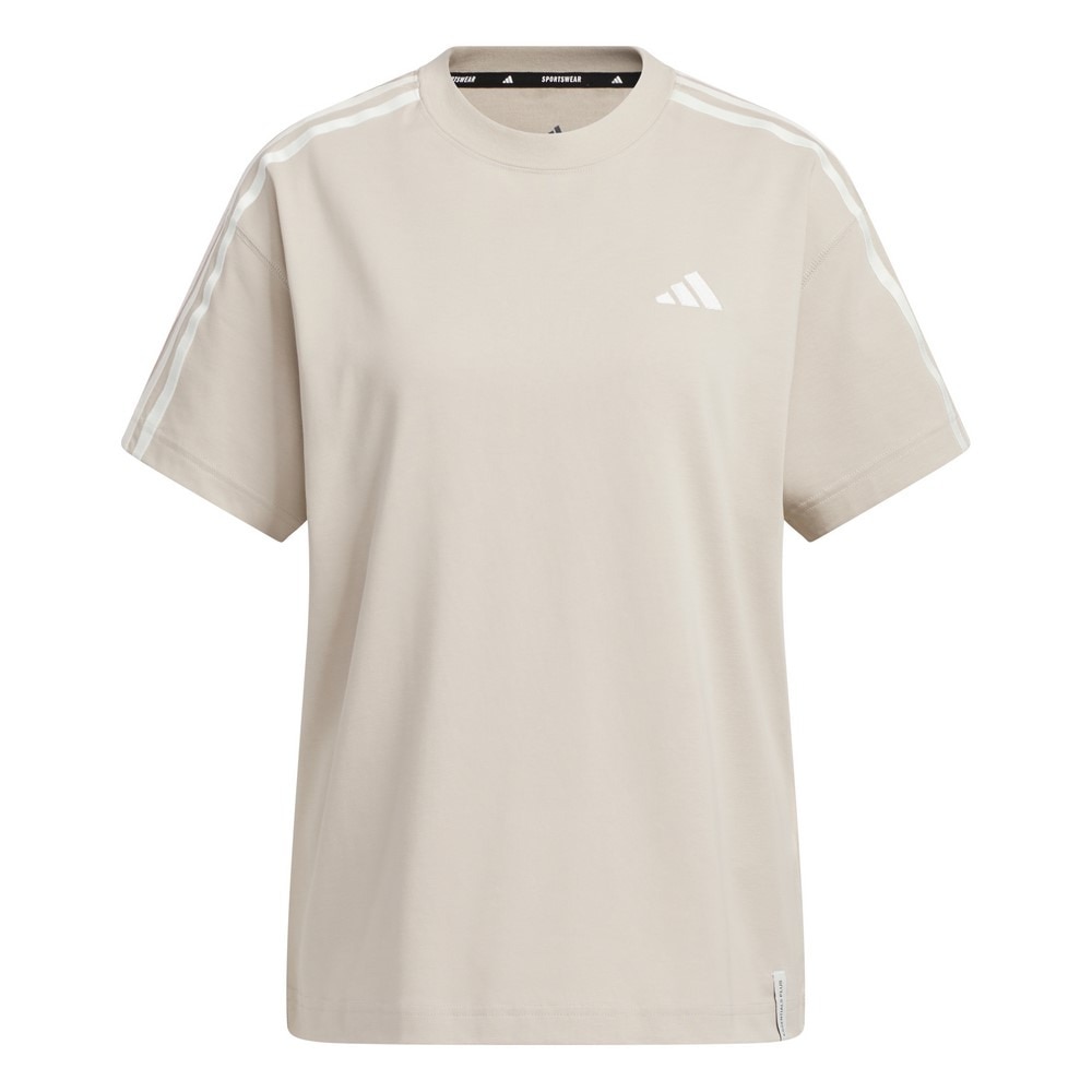 アディダス（adidas）（レディース）エッセンシャルズ プラス スリーストライプス 半袖Tシャツ JUP44-JZ8689