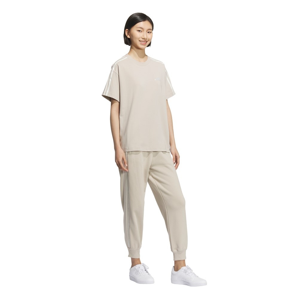 アディダス（adidas）（レディース）エッセンシャルズ プラス スリーストライプス 半袖Tシャツ JUP44-JZ8689