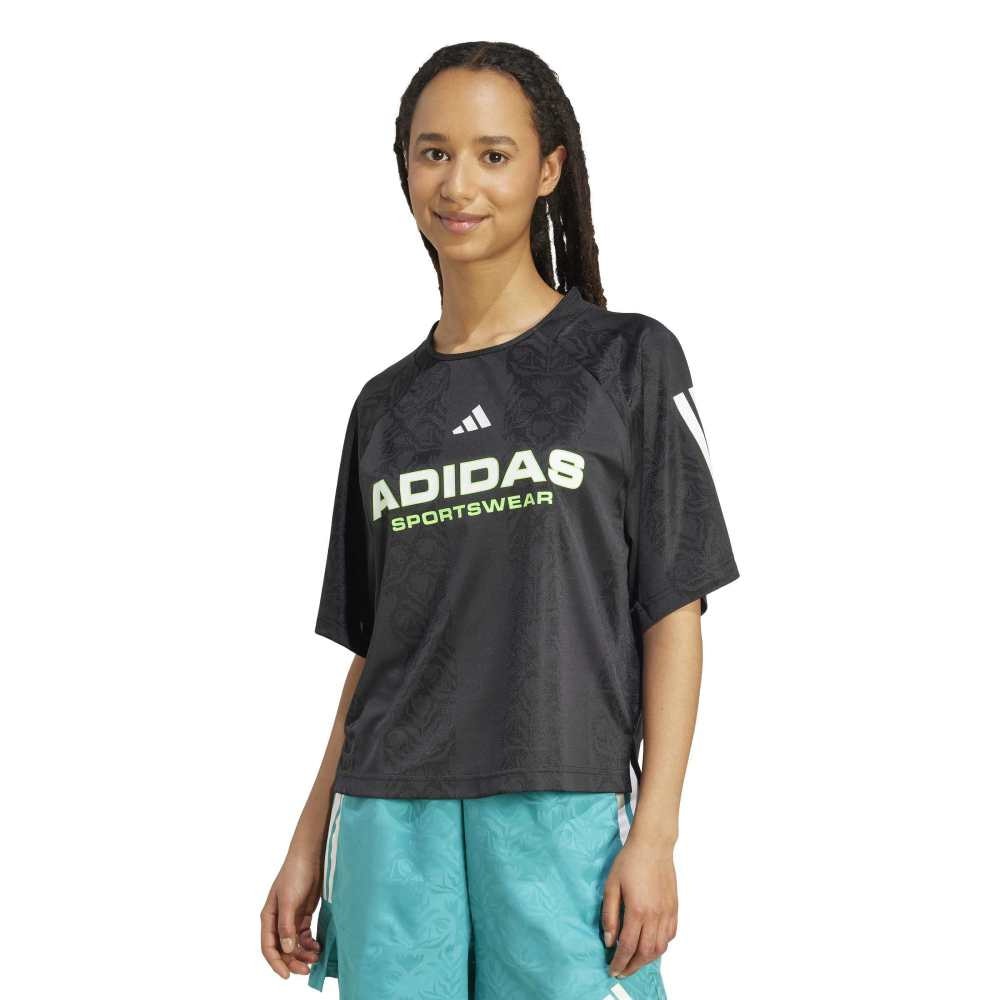 アディダス（adidas）（レディース）ティロ コモンゴール ジャカードTシャツ KKP08-JL9212