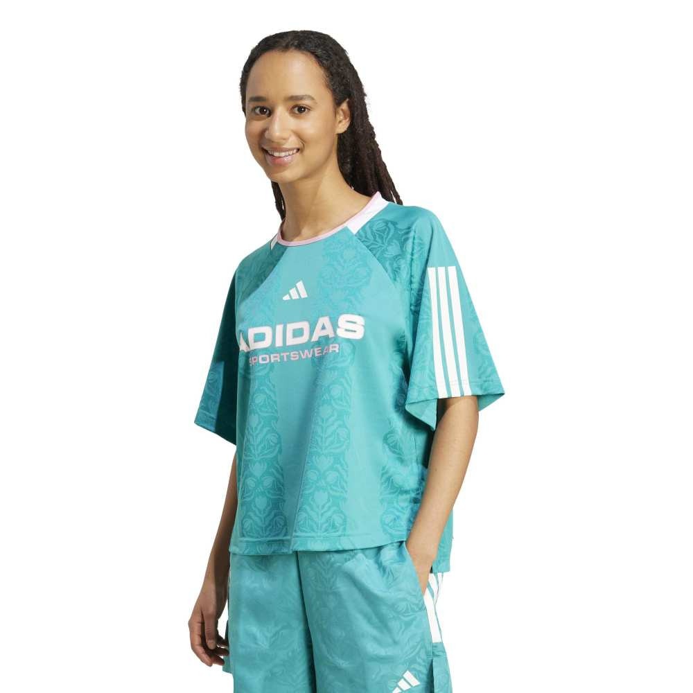 アディダス（adidas）（レディース）ティロ コモンゴール ジャカードTシャツ KKP08-JL9214