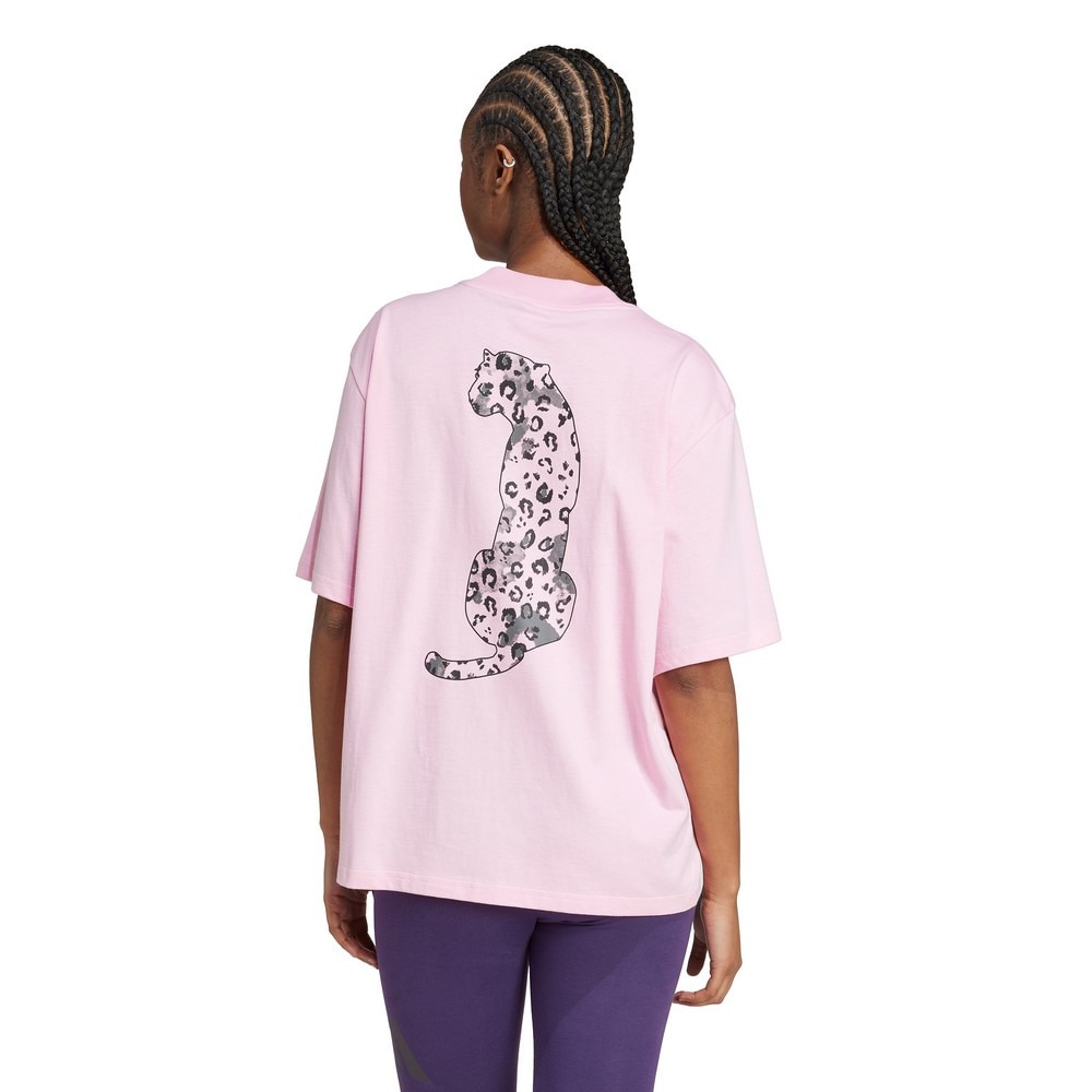 アディダス（adidas）（レディース）アニマル ルーズ グラフィックTシャツ WW054-JV8532