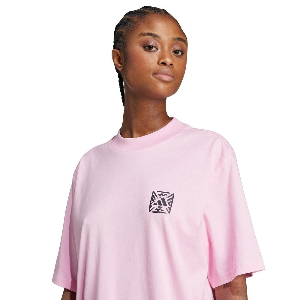アディダス（adidas）（レディース）アニマル ルーズ グラフィックTシャツ WW054-JV8532