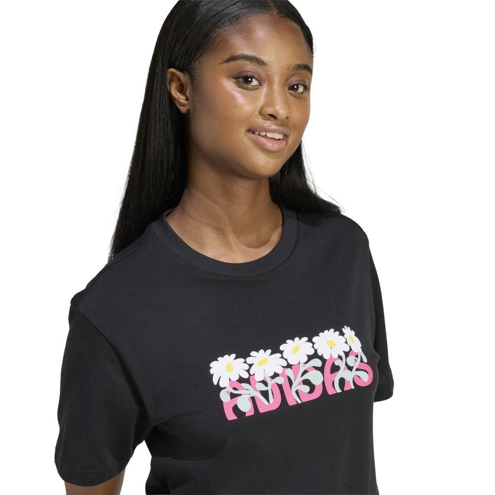 アディダス（adidas）（レディース）ソフト サイド FLOWER グラフィックTシャツ DJ631-KA5098