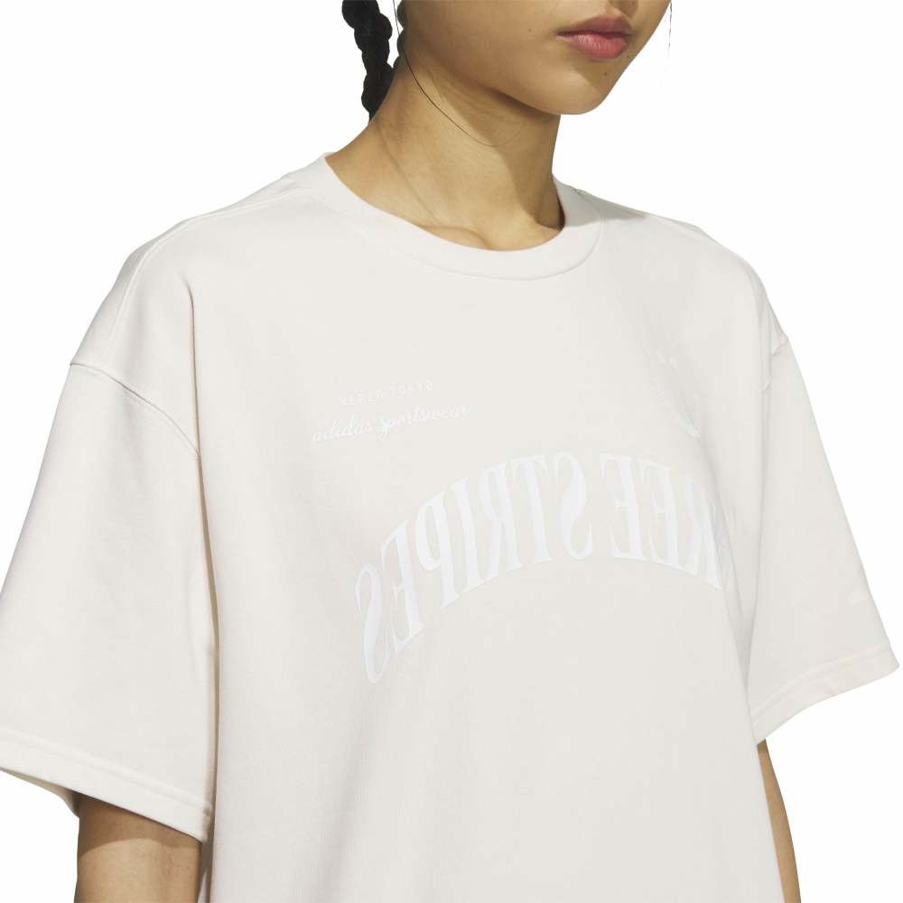 アディダス（adidas）（レディース）ブランド ラブ ルーズフィット シングルジャージー半袖Tシャツ QU140-KF9182