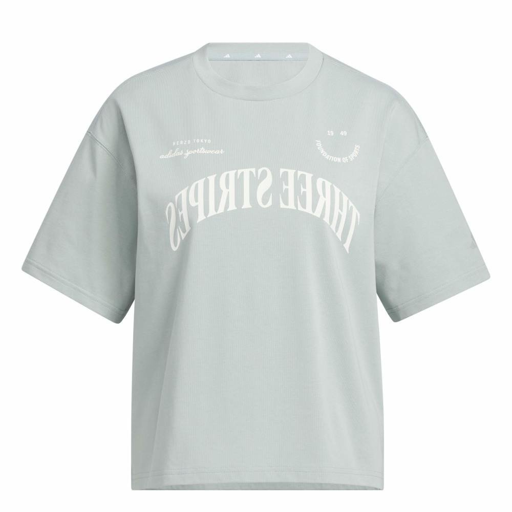 アディダス（adidas）（レディース）ブランド ラブ ルーズフィット シングルジャージー半袖Tシャツ QU140-KF9184