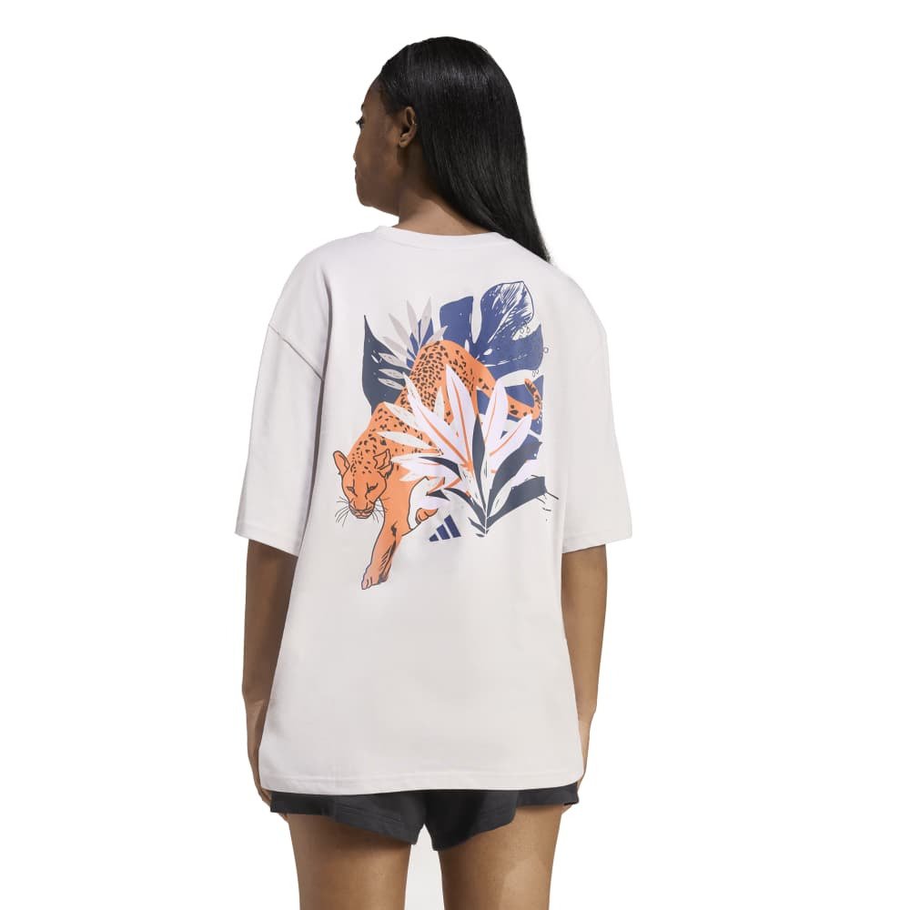 アディダス（adidas）（レディース）アニマル オーバーサイズ グラフィック 半袖Tシャツ TK001-KB7153