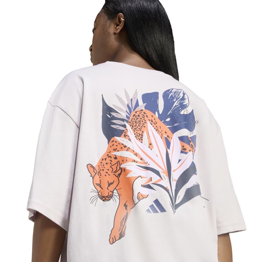 アディダス（adidas）（レディース）アニマル オーバーサイズ グラフィック 半袖Tシャツ TK001-KB7153
