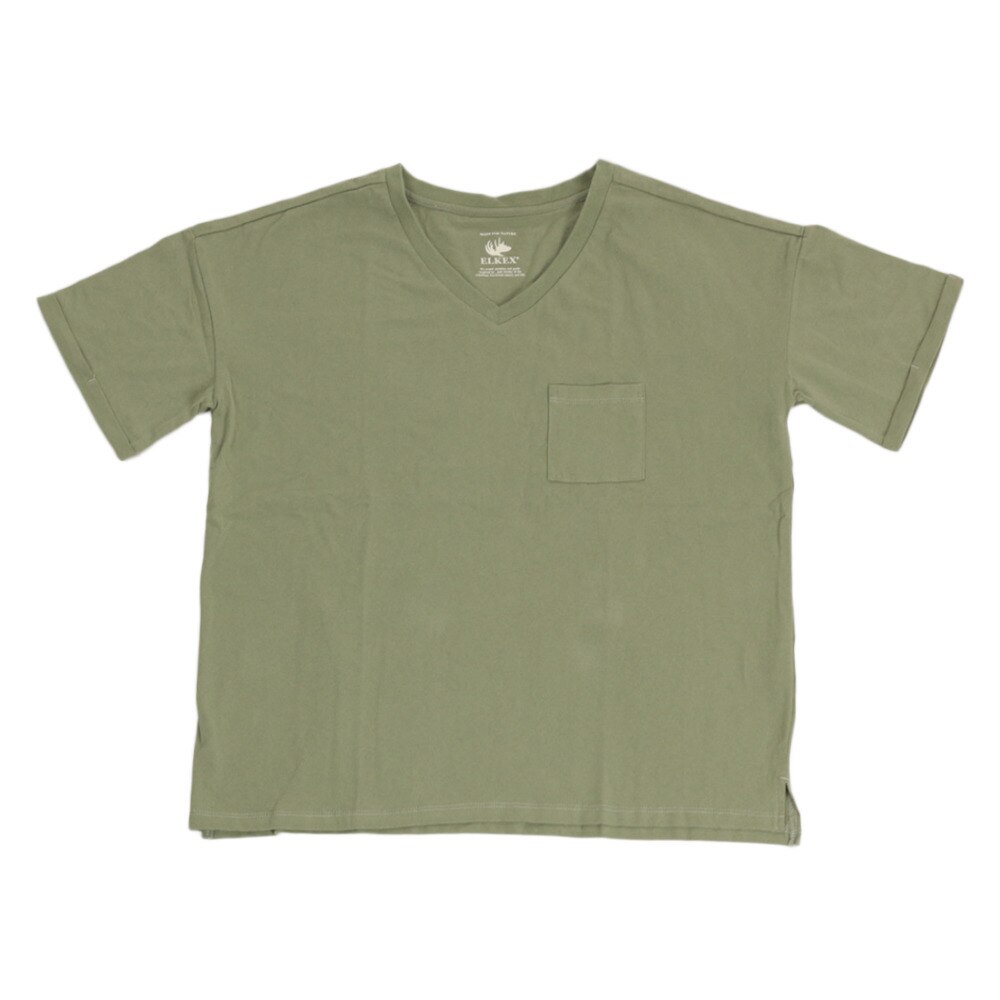  【多少の傷汚れありの為大奉仕】Tシャツ レディース 半袖 ポケット付き Vネック 864EK9CD9424KHK オンライン価格