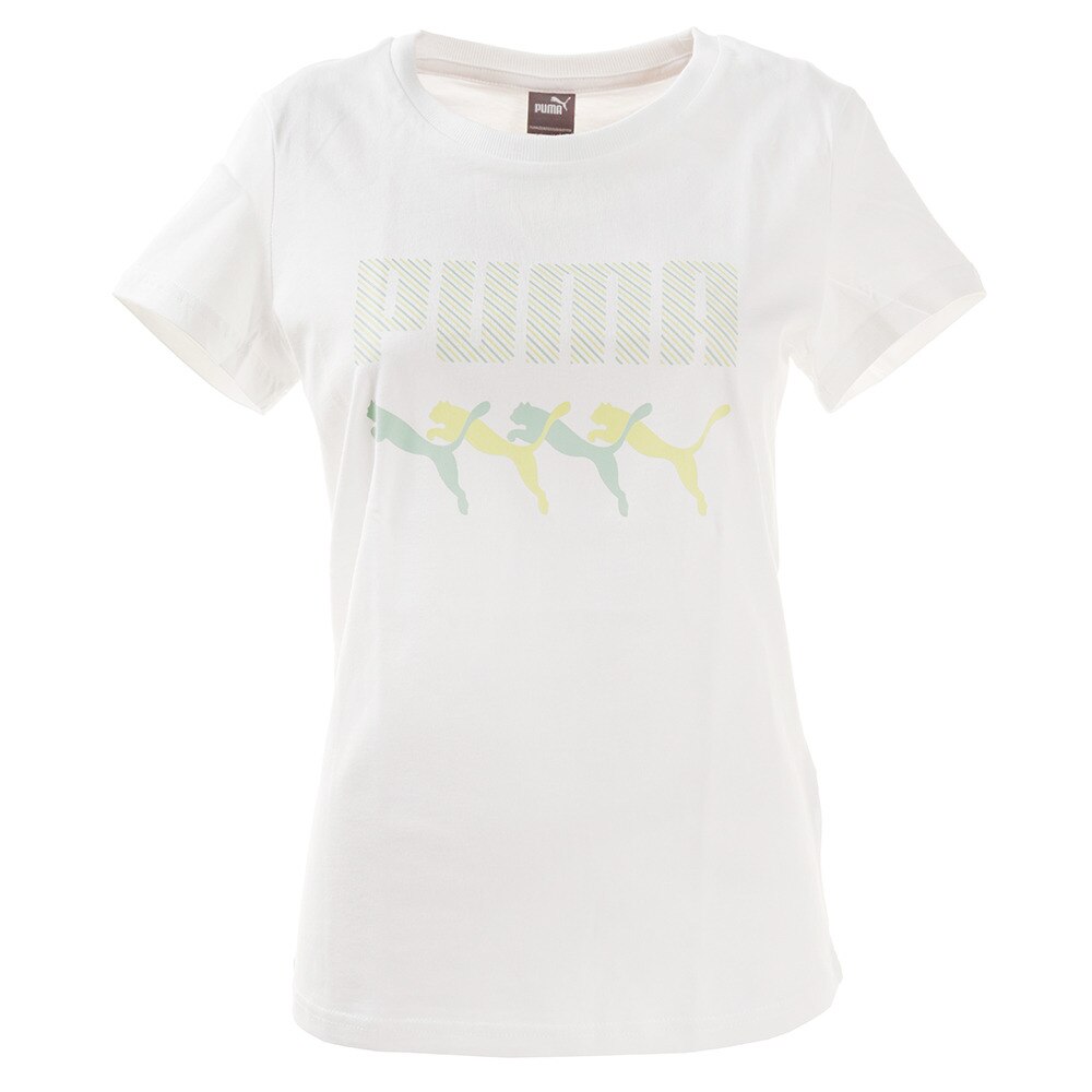  Tシャツ レディース 半袖 バンドル リピートキャット 586051 01 WHT オンライン価格