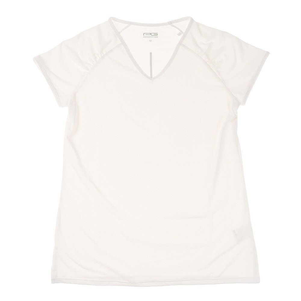  洗っても機能が続く UV 吸汗速乾 Classic キャップスリーブTシャツ 864PG1DSK6786 WHT