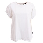 ウィッテム（HUITIEME）（レディース）洗っても機能が続く ずっとカットUV ギャザースリーブTシャツ HU21SEG864020WHT
