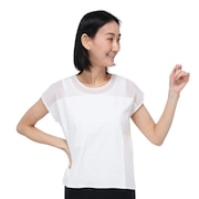 (レディース)Tシャツ レディース ハイブリット フレンチクルー  192-26442