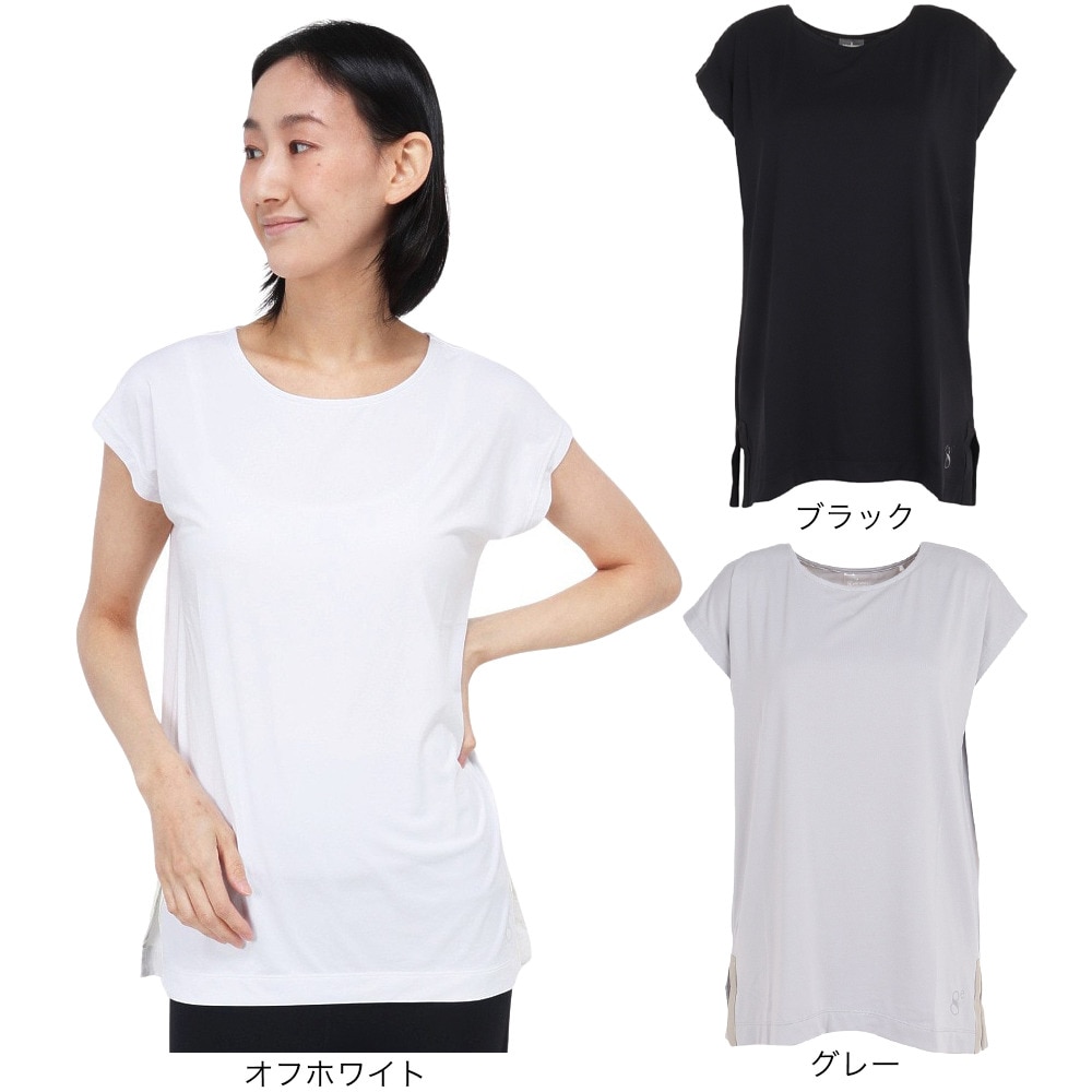 ウィッテム（HUITIEME）（レディース）半袖Tシャツ レディース サイドスリット 192-26444-019