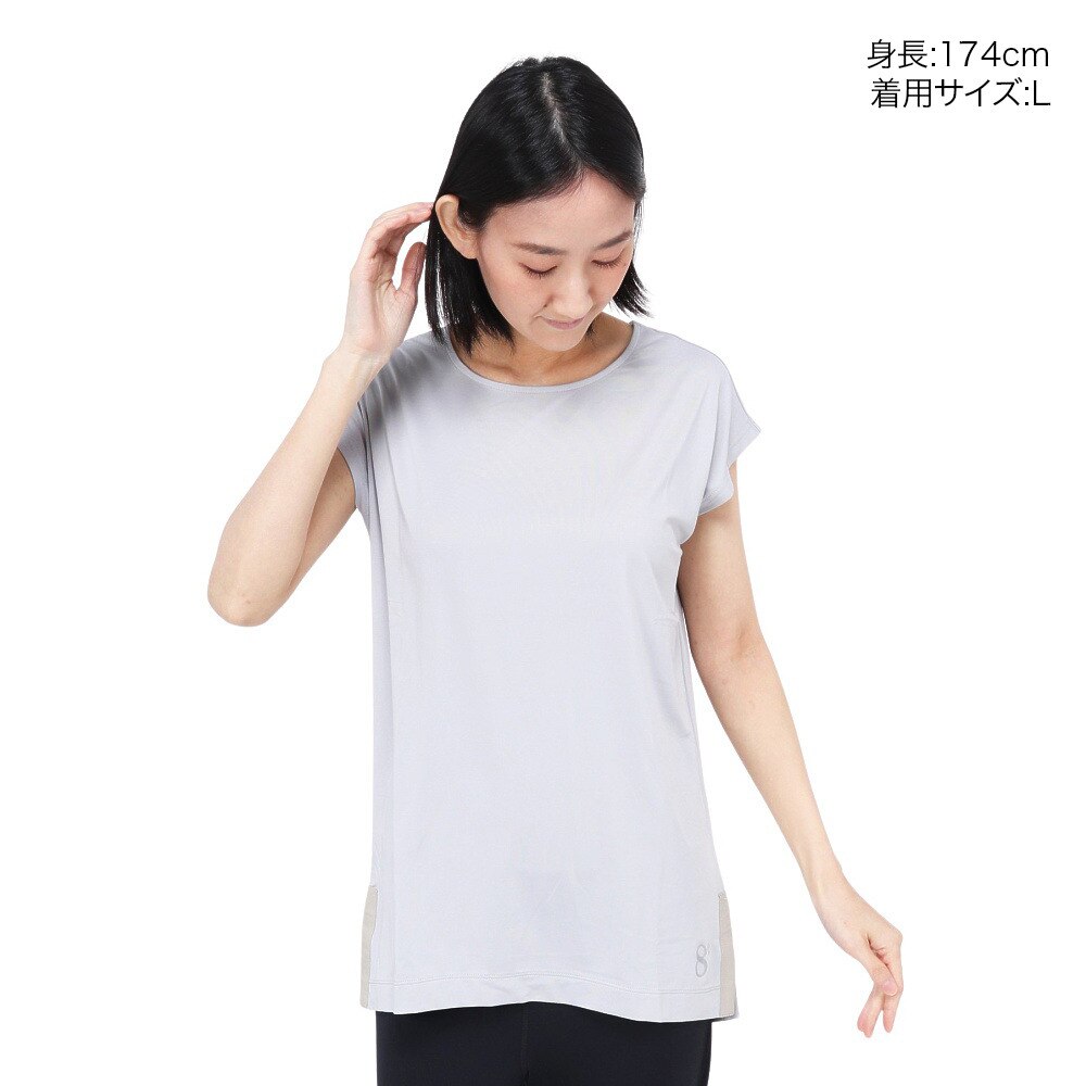 ウィッテム（HUITIEME）（レディース）半袖Tシャツ レディース サイドスリット  192-26444-013