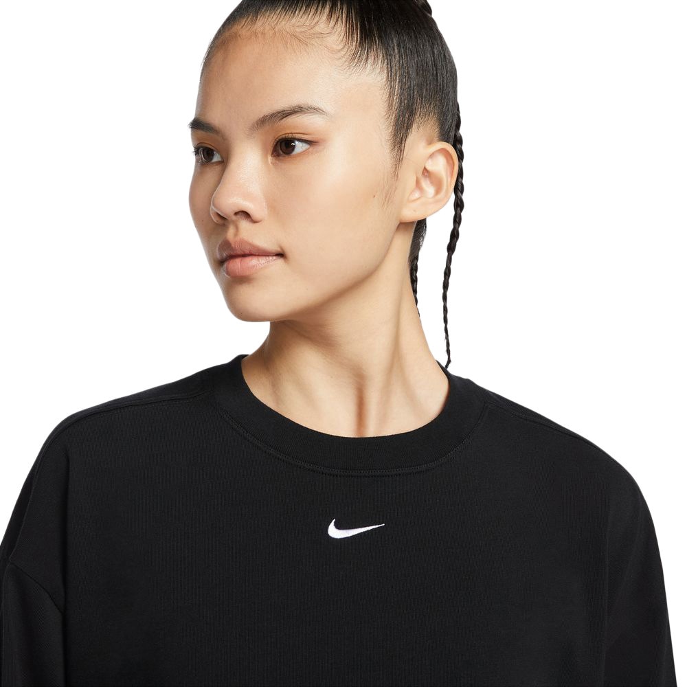 ナイキ（NIKE）（レディース）半袖Tシャツ レディース 黒 コットン エッセンシャル DX7911-010
