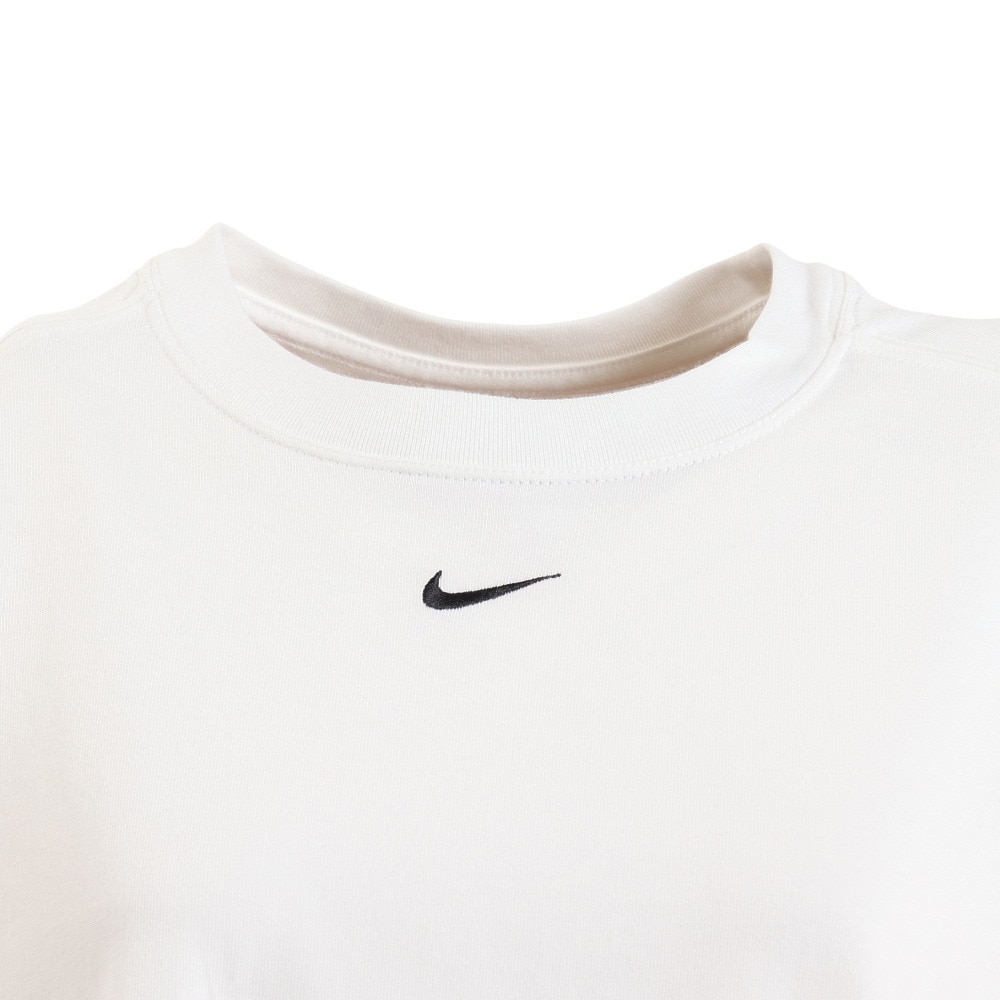 ナイキ（NIKE）（レディース）Tシャツ 半袖 エッセンシャル 無地 ワンポイント 白 オーバーサイズ DX7911-100