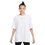 ナイキ（NIKE）（レディース）Tシャツ 半袖 レディース エッセンシャル 無地 ワンポイント 白 オーバーサイズ DX7911-100
