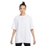 (レディース)Tシャツ 半袖 エッセンシャル 無地 ワンポイント 白 オーバーサイズ DX7911-100