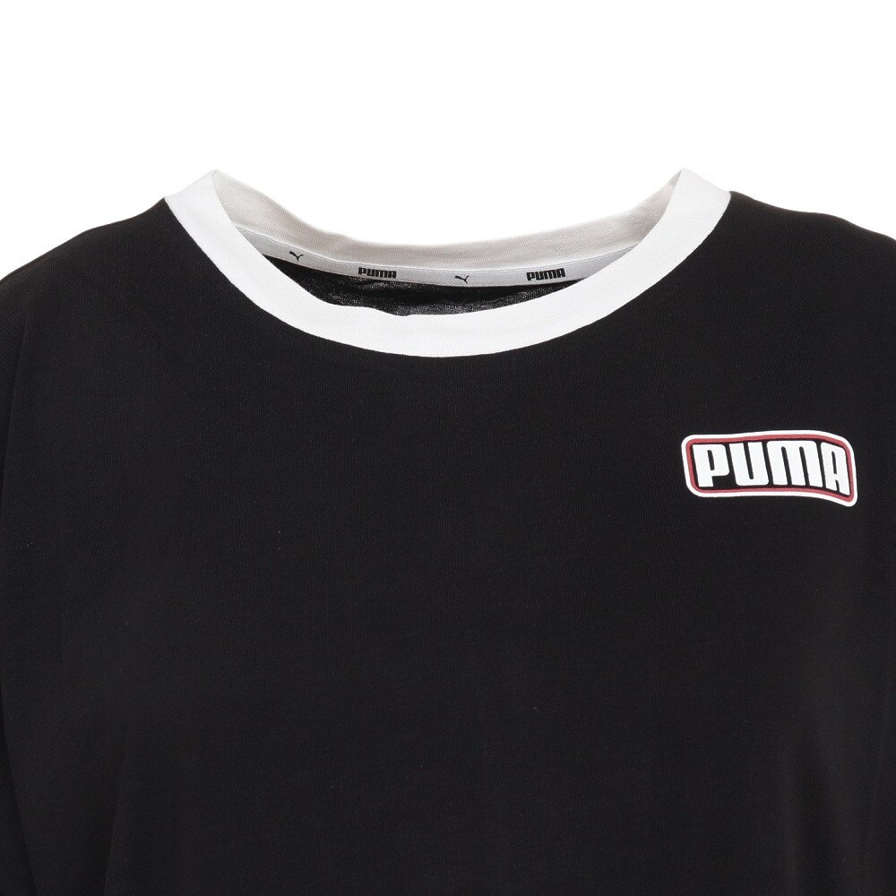 プーマ（PUMA）（レディース）半袖Tシャツ レディース サマーストライプス ファッション 845819 01 BLK