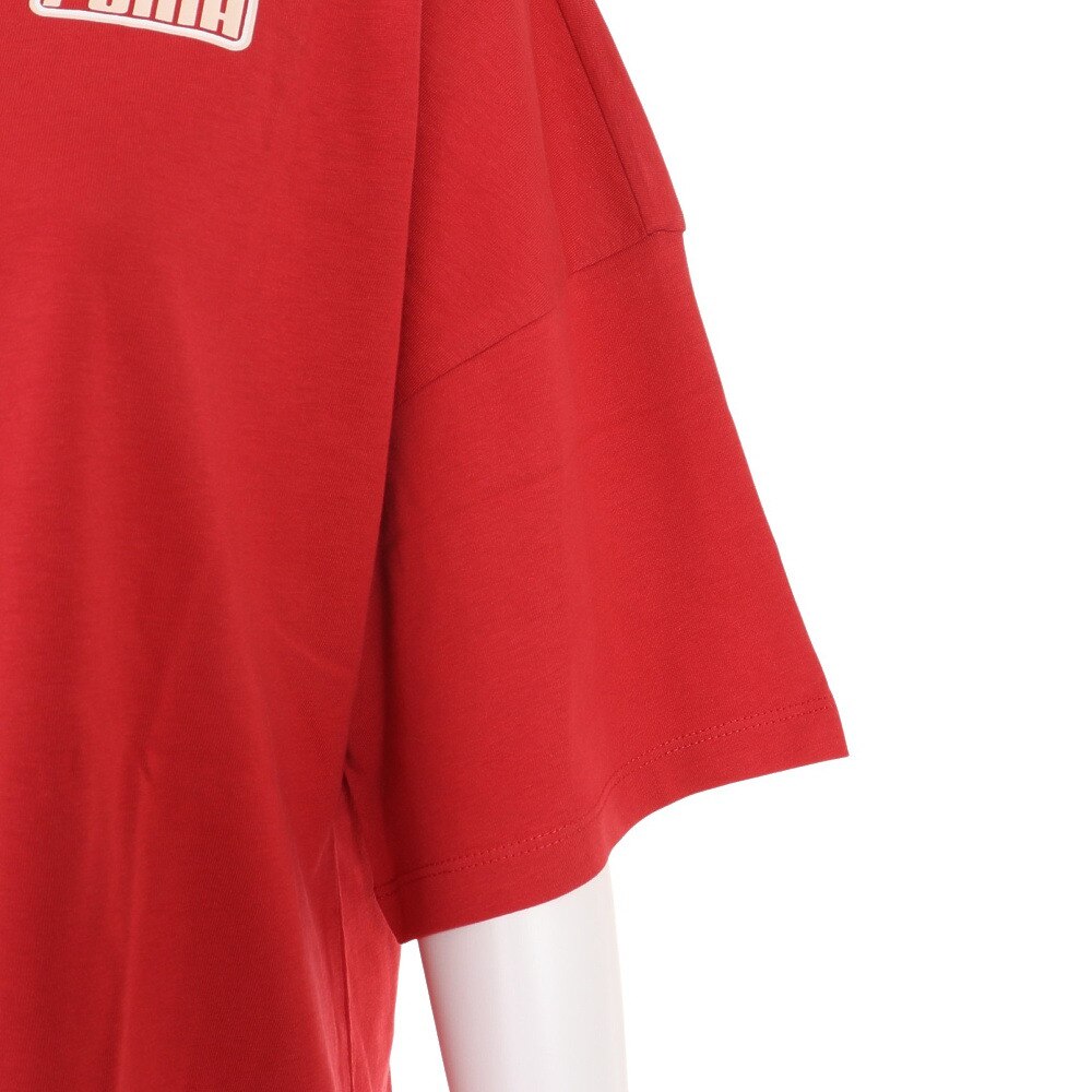 プーマ（PUMA）（レディース）半袖Tシャツ レディース サマーストライプス ファッション 845819 22 RED レッド
