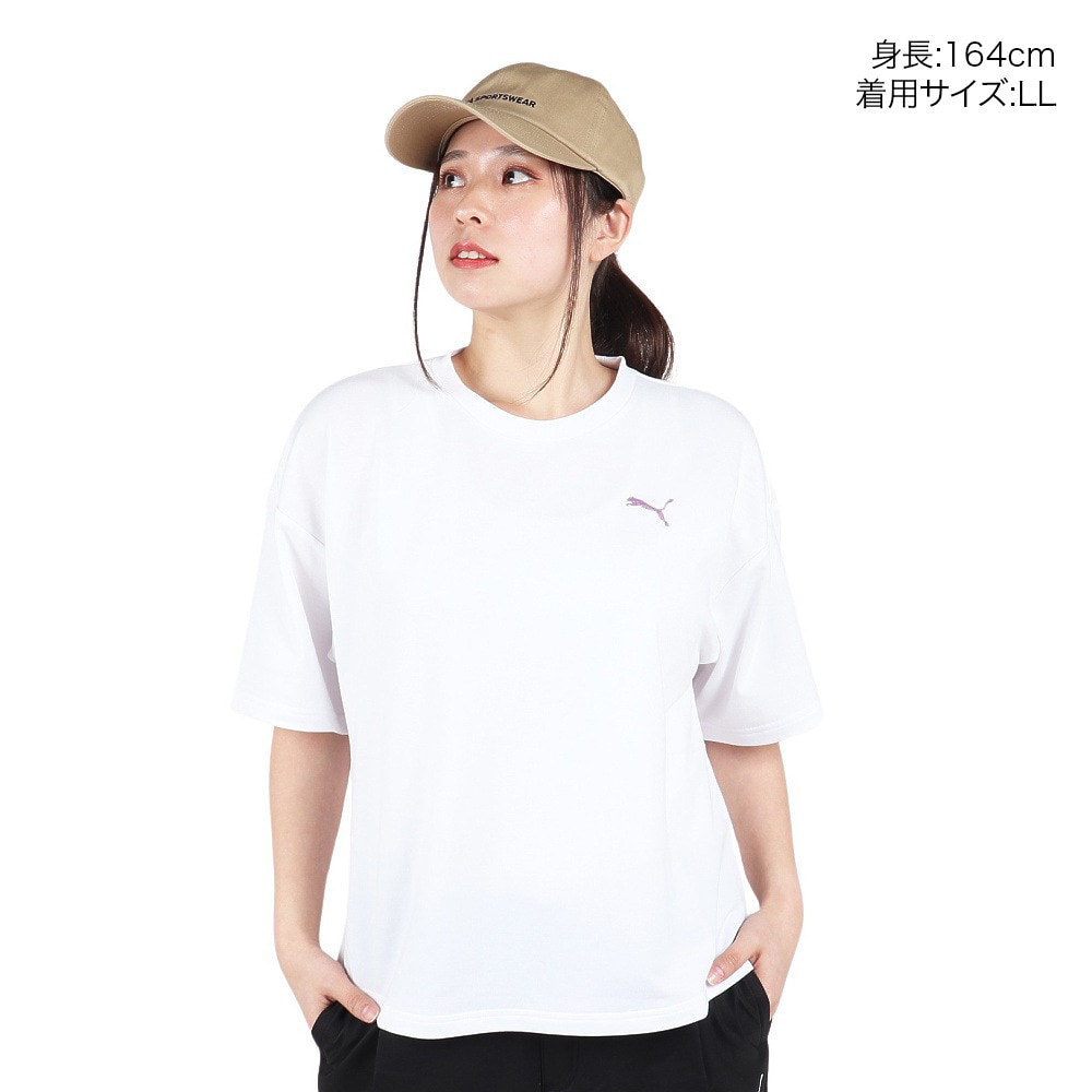 プーマ（PUMA）（レディース）SUMMER PACK ベビーテリー Tシャツ 半袖 680708 02 WHT