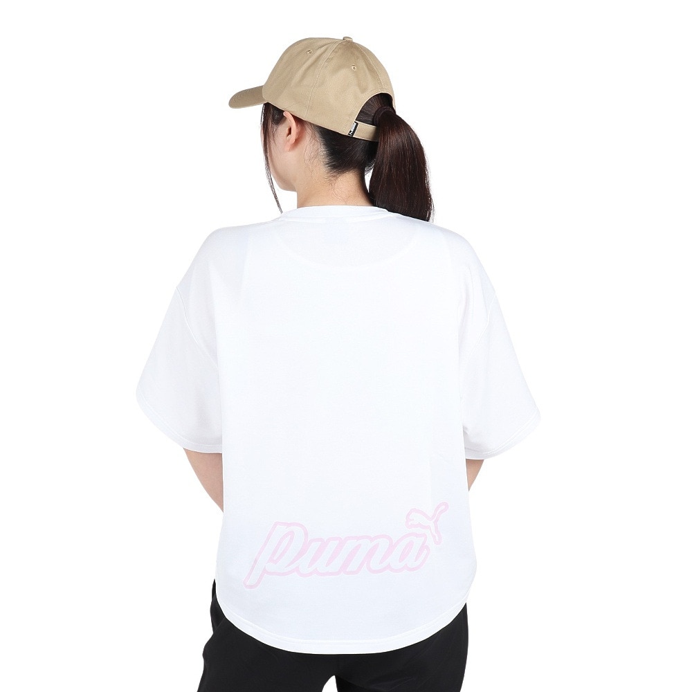 プーマ（PUMA）（レディース）SUMMER PACK ベビーテリー Tシャツ 半袖 680708 02 WHT