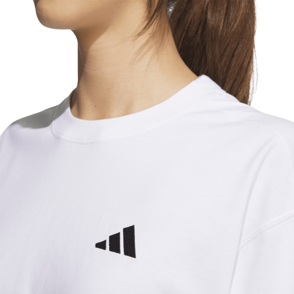 アディダス（adidas）（レディース）エッセンシャルズ プラス スモールロゴ 半袖Tシャツ JUP50-JW4521