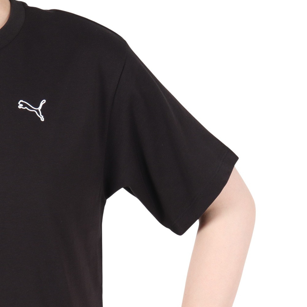プーマ（PUMA）（レディース）ESS MX キャット ロゴ リラックス 半袖 Tシャツ 686915 01 BLK