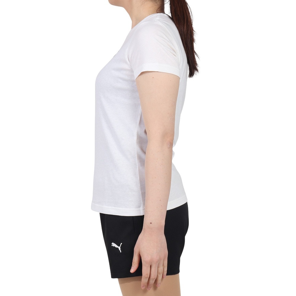 プーマ（PUMA）（レディース）ESS スモール NO.1 半袖Tシャツ 687596 02 WHT