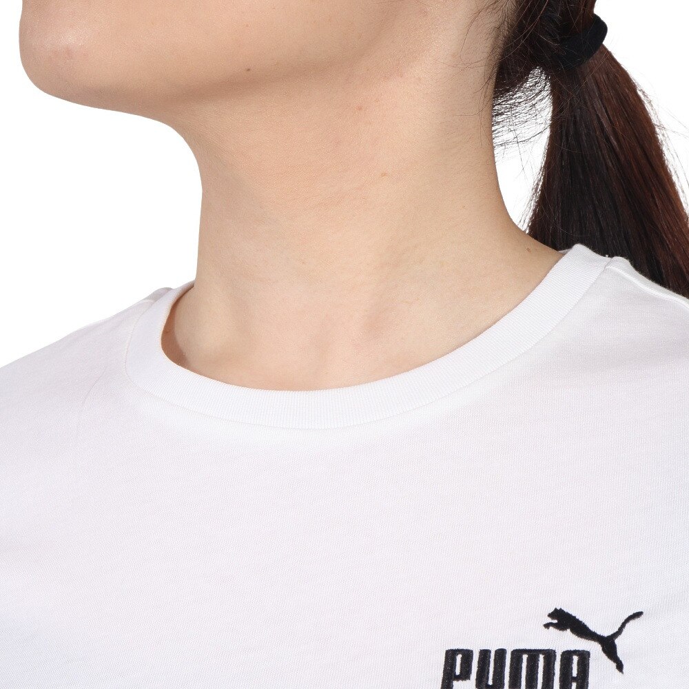 プーマ（PUMA）（レディース）ESS スモール NO.1 半袖Tシャツ 687596 02 WHT