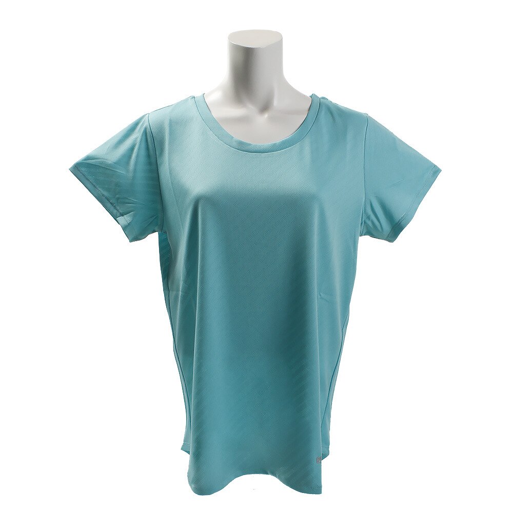  Tシャツ レディース 半袖 ドライプラス メッシュ ジャガード 864D8HD5646 EGRN