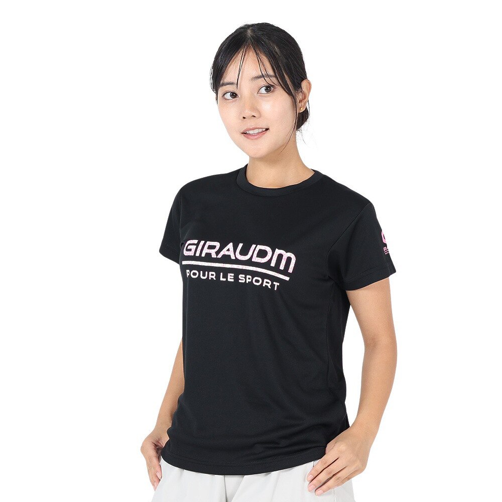  洗っても機能が続く UV 吸汗速乾 ドライプラス 半袖メッシュTシャツ 864GM1CD6674 BLK