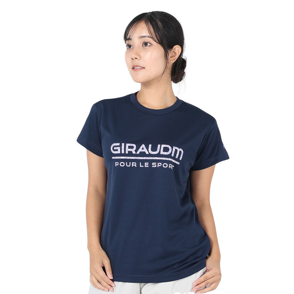  洗っても機能が続く UV 吸汗速乾 ドライプラス 半袖メッシュTシャツ 864GM1CD6674 NVY