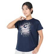 ジローム（GIRAUDM）（レディース）Tシャツ レディース 半袖 ドライ 吸汗速乾 UVカット メッシュシャツ 864GM1CD6675 NVY