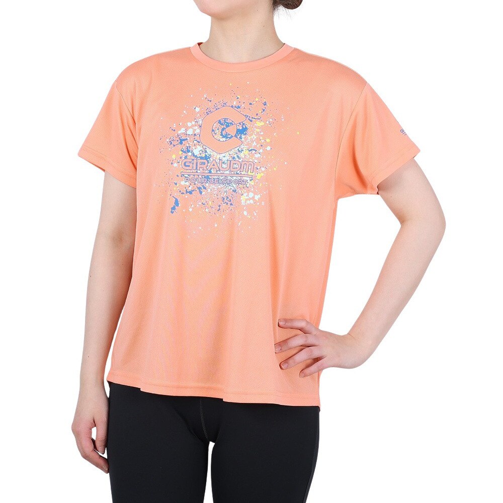 洗っても機能が続く UV 吸汗速乾 ドライプラス 半袖メッシュTシャツ 864GM1CD6675 ORG