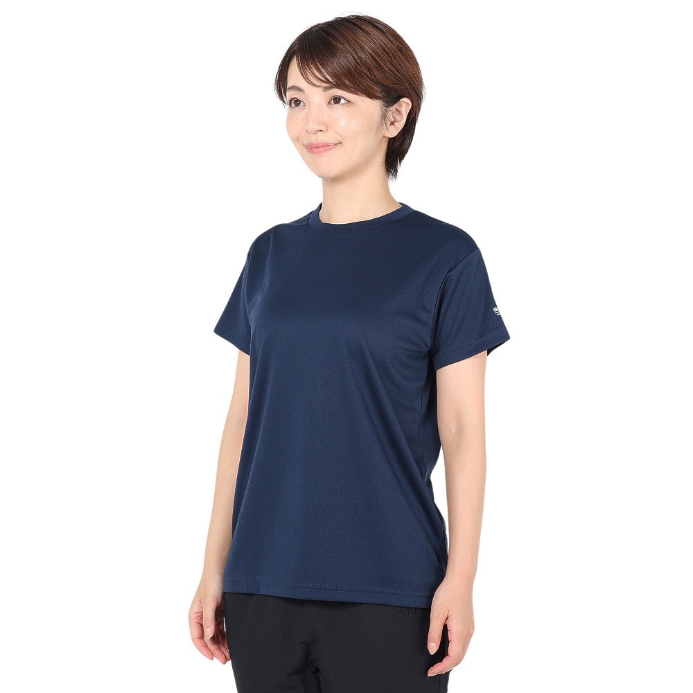  洗っても機能が続く UV 吸汗速乾 ドライプラス 半袖メッシュTシャツ 864GM1CD6676 NVY