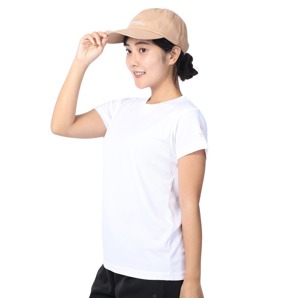  洗っても機能が続く UV 吸汗速乾 ドライプラス 半袖メッシュTシャツ 864GM1CD6676 WHT