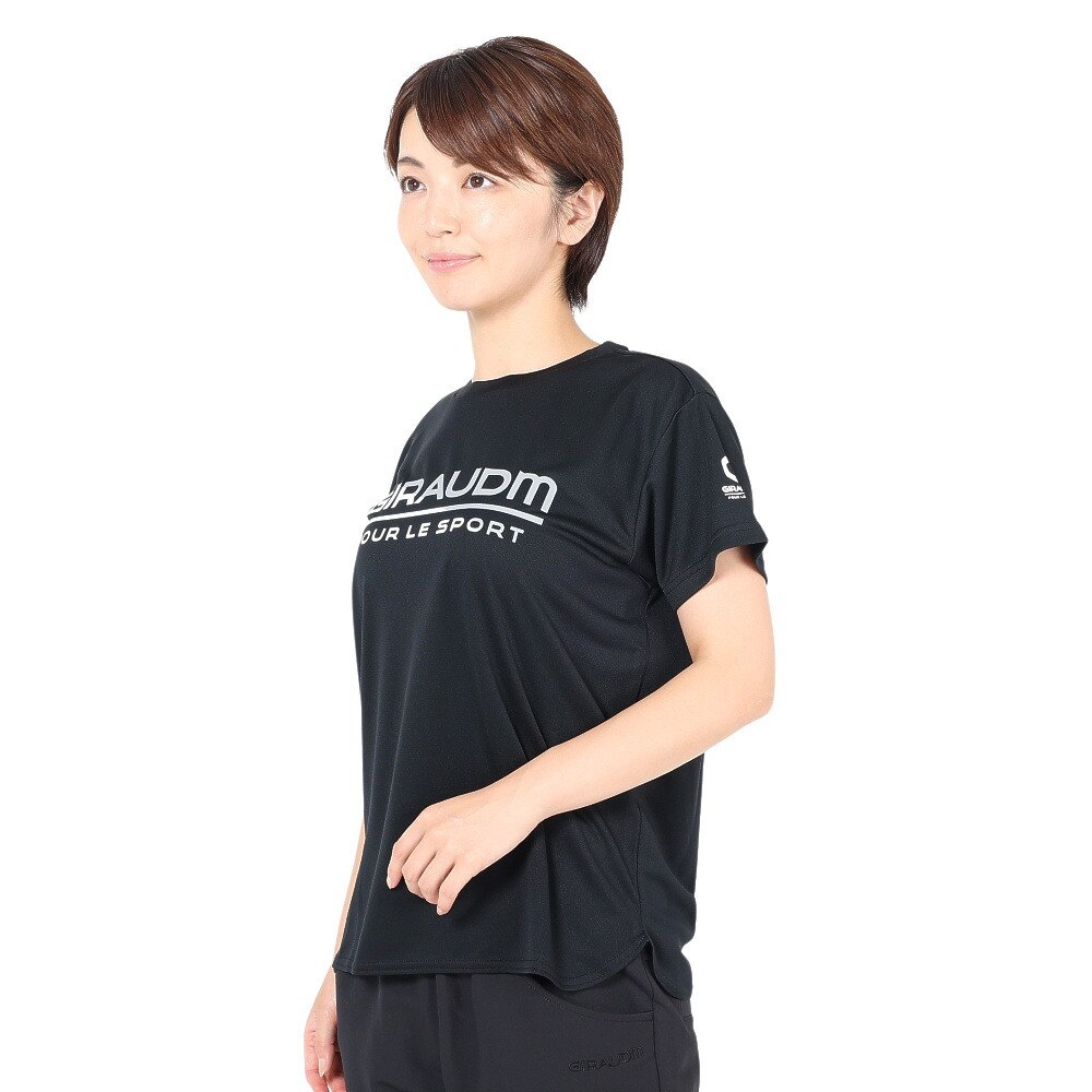  洗っても機能が続く UV 吸汗速乾 ドライプラス 半袖メッシュTシャツ 864GM1CD6678 BLK