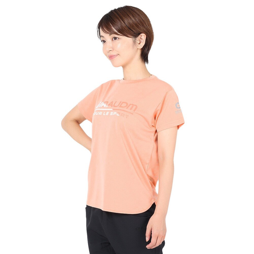  洗っても機能が続く UV 吸汗速乾 ドライプラス 半袖メッシュTシャツ 864GM1CD6678 ORG