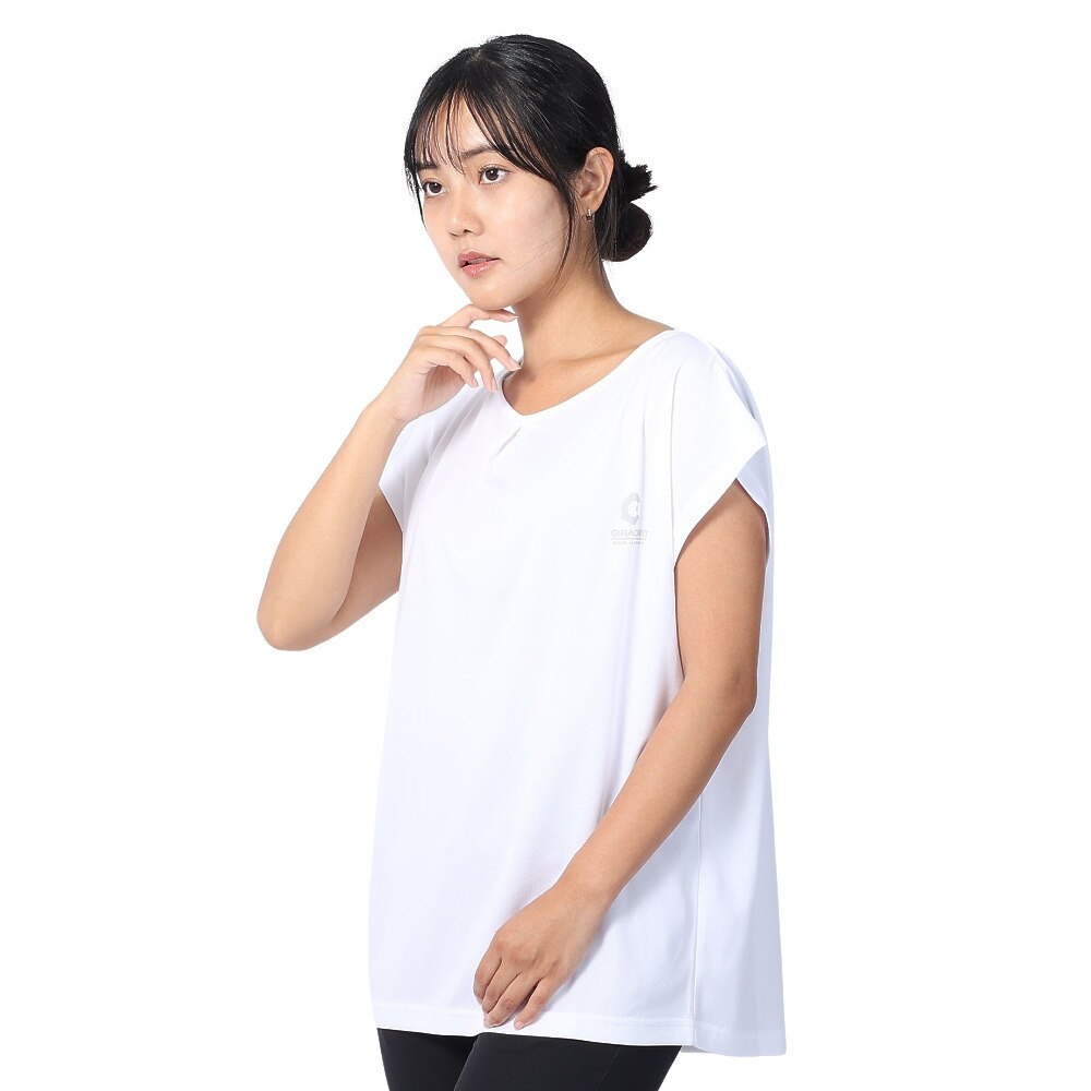  洗っても機能が続く UV 吸汗速乾 ドライプラス 半袖メッシュTシャツ 864GM1CD6679 WHT