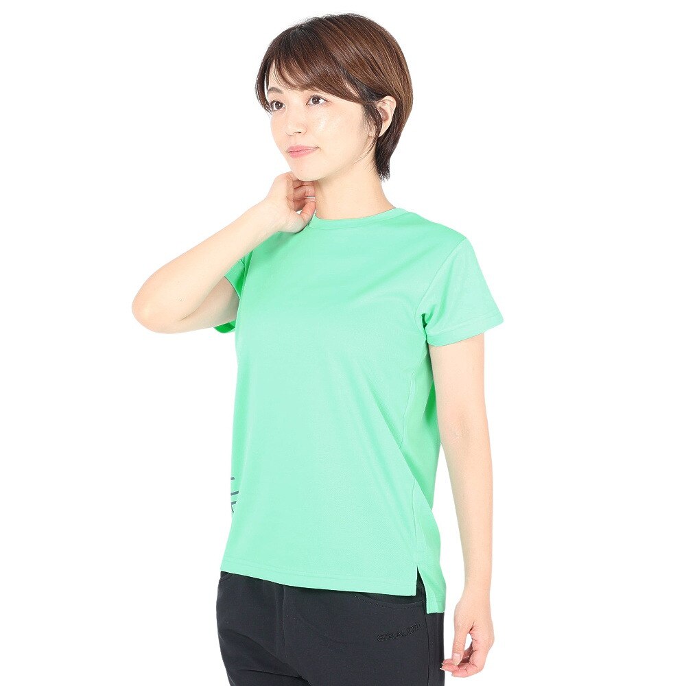  洗っても機能が続く UV 吸汗速乾 ドライプラス半袖 メッシュTシャツ 864GM1CD6680 GRN