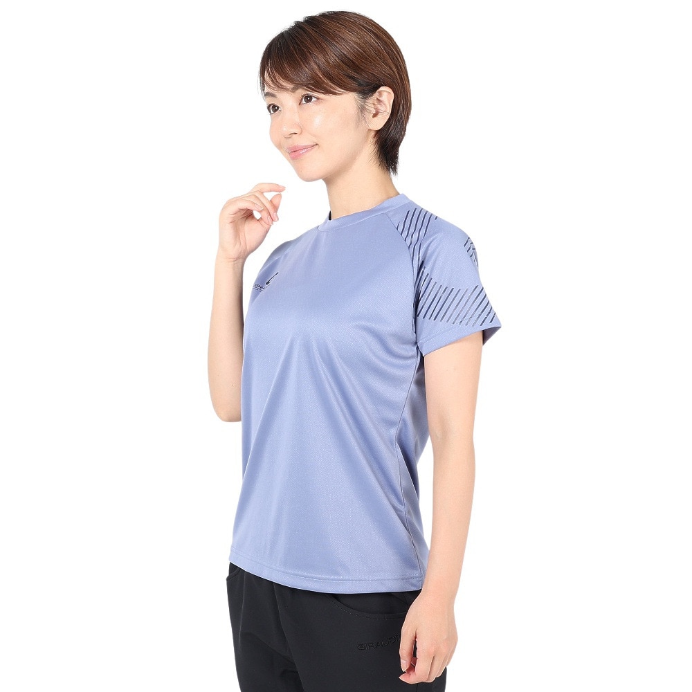  洗っても機能が続く UVカット 速乾  UV 吸汗速乾 半袖メッシュTシャツ 864GM1ES6827 BLU