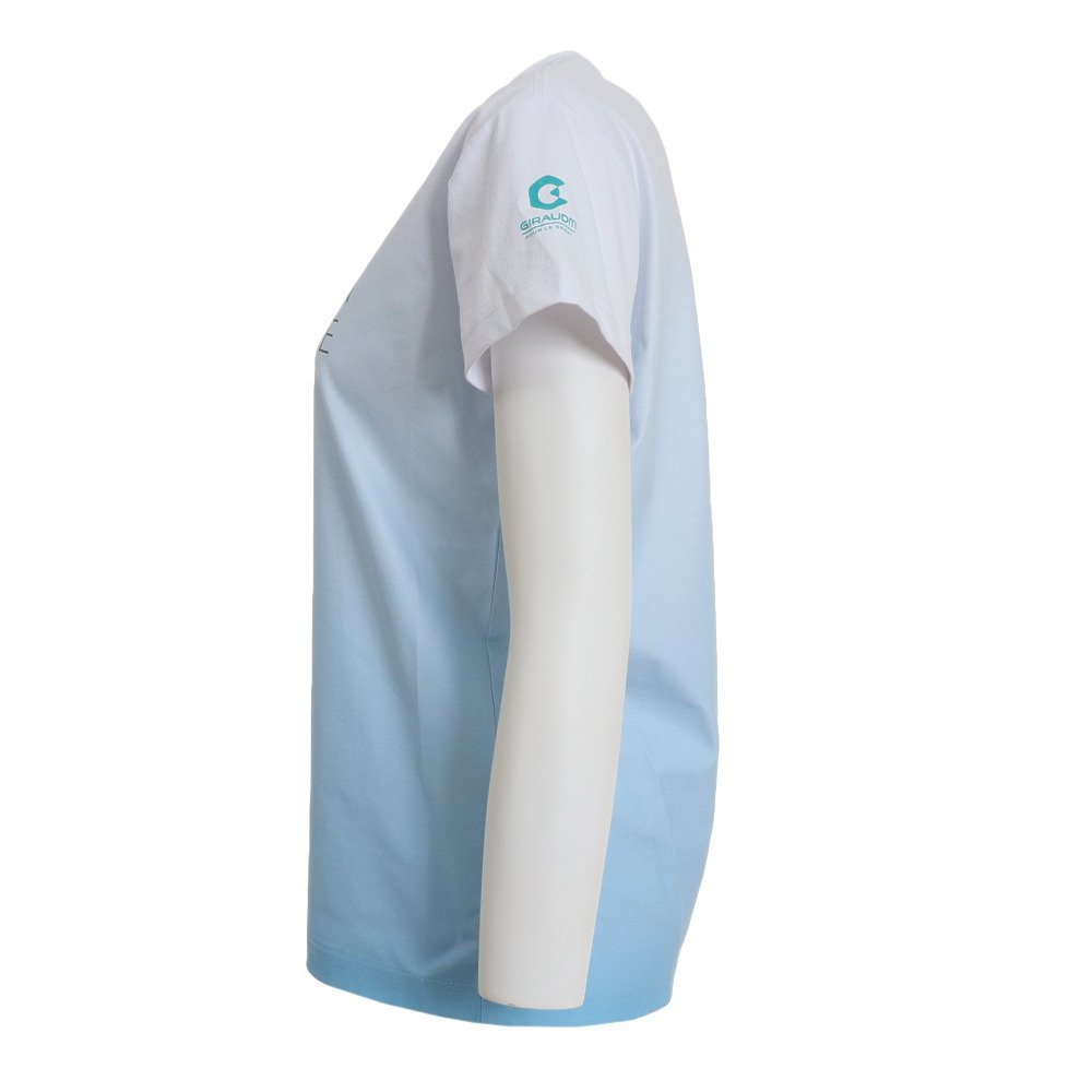 ジローム（GIRAUDM）（レディース）半袖Tシャツ レディース プリント天竺TRG CT2S3379-TR864-DGCD BLU