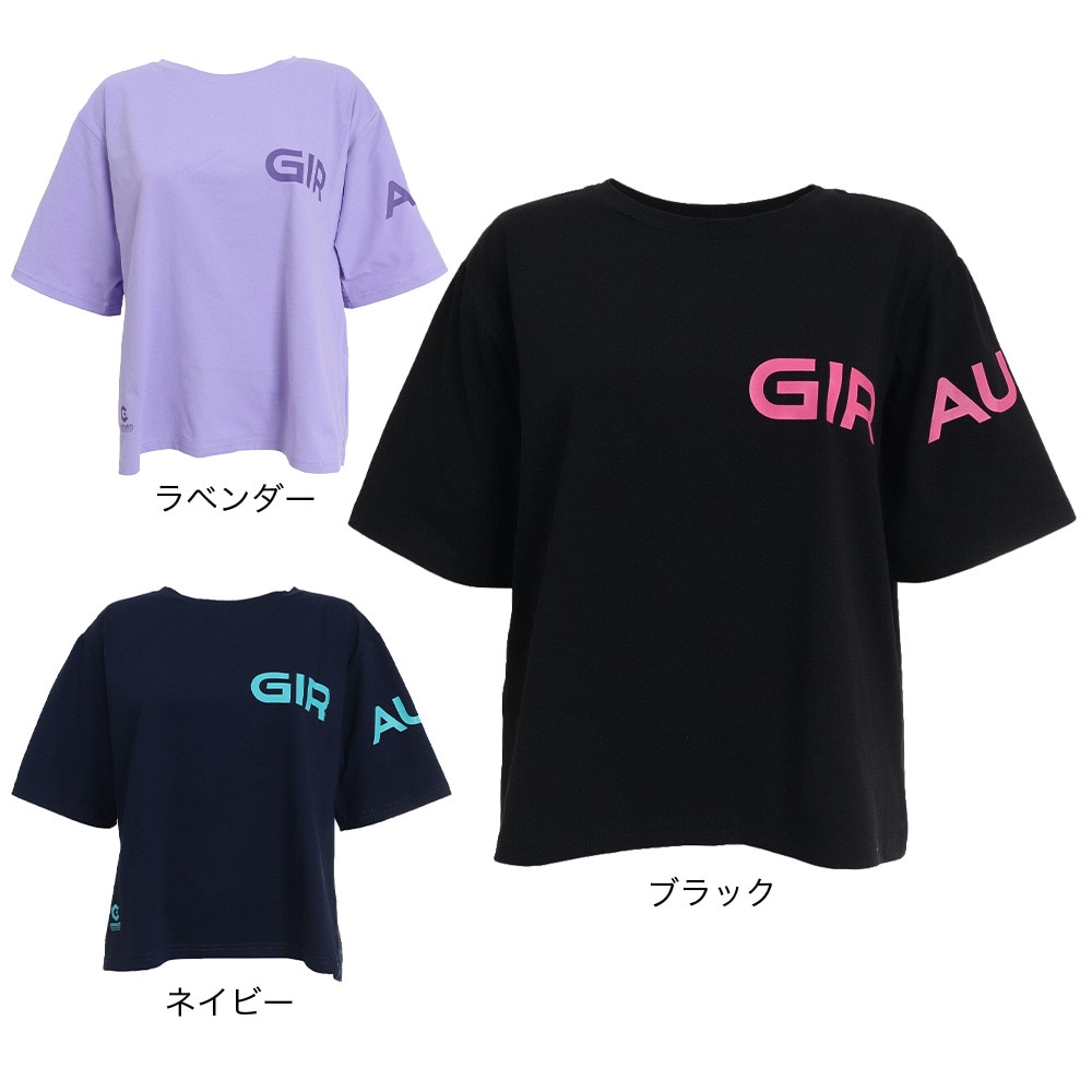ジローム（GIRAUDM）（レディース）半袖Tシャツ レディース プリント天竺TBX CT2S3382-TR864-DGCD BLK★★★
